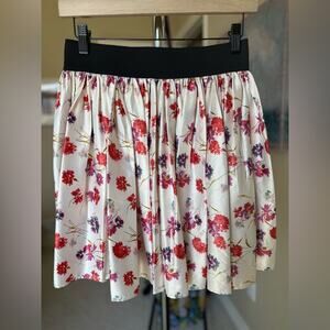 Fiorucci Women’s Mini Silky Floral Skirt 42 Italian small medium